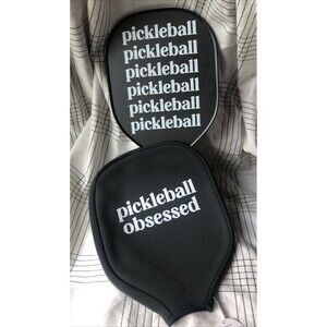 Target Bullseye PICKLEBALL OBSESSED Neoprene Paddle & Cover  Set NEW